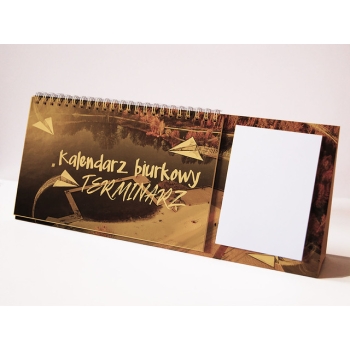 TERMINARZ BIURKOWY – PAPIEROWY Z NOTESEM